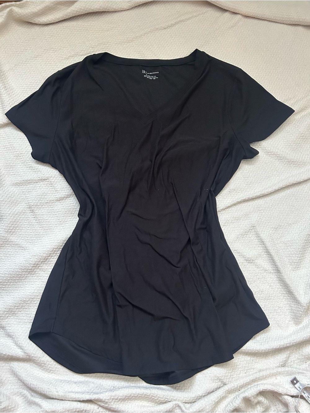Black V Neck Top — L & XL